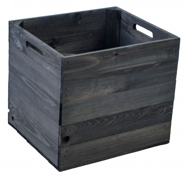 Boîte en bois noir émaillé convenant aux étagères Kallax et Expedit Insert pour étagère