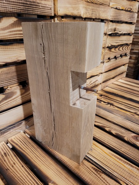 Holzbohle Eiche (gebraucht massiv) mit Gebrauchspuren 39x19x9cm
