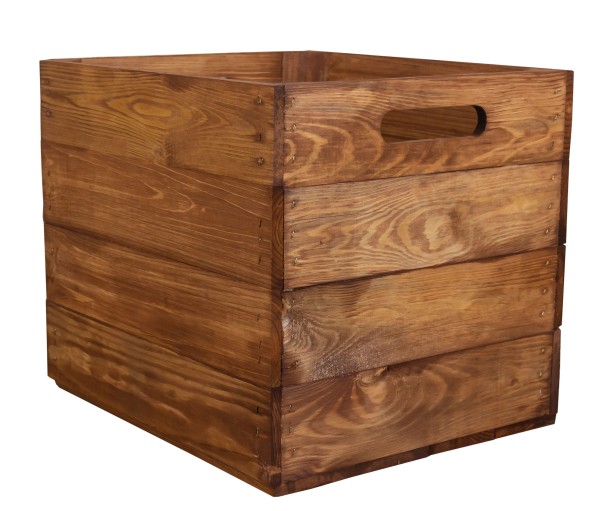 Boîte en bois Vintage Ochre convenant aux étagères Kallax et Expedit