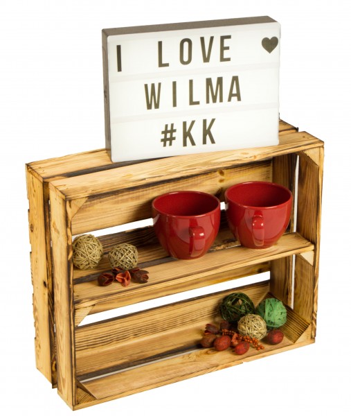 etagère plate "Wilma longitudinal" flammée pour caisses de fruits plates