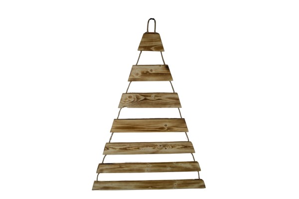 Weihnachtsbaum Adventskalender mit 24 Plätzen in geflammt Deko-Holzleiter in Weihnachtsbaum-Form zum Aufhängen Tannenbaum Leiter